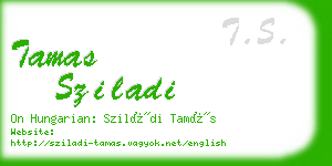 tamas sziladi business card